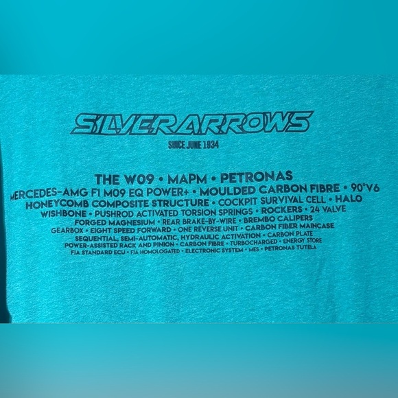 Puma Mercedes AMG Petronas Motorsport Formula 1 F1 Racing Team T-Shirt Large - Picture 7 of 7